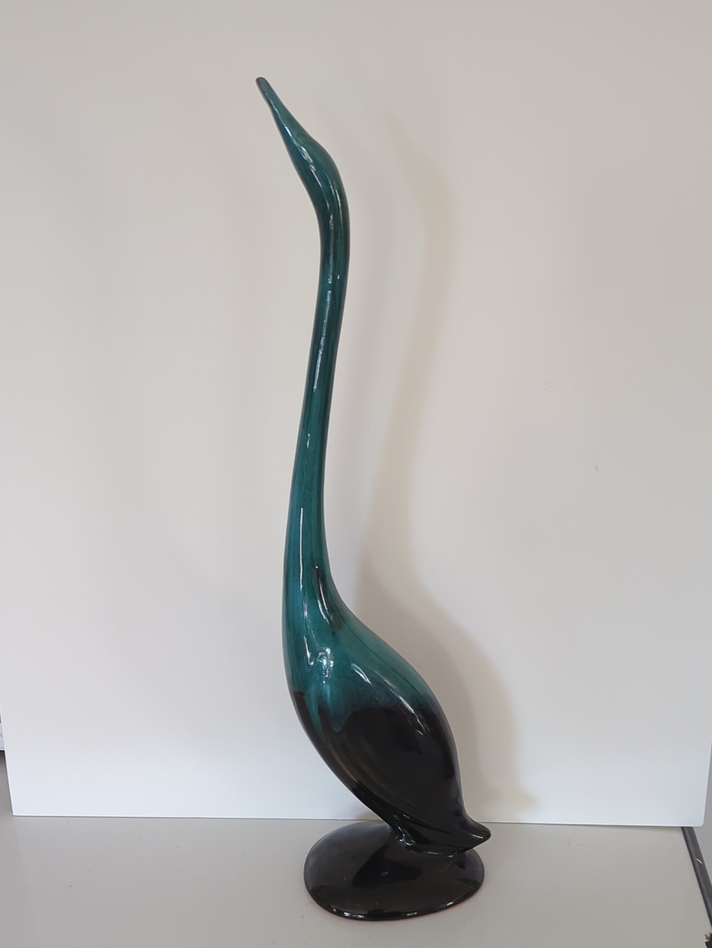 Vintage Blue Mountain Pottery Long Neck Bird